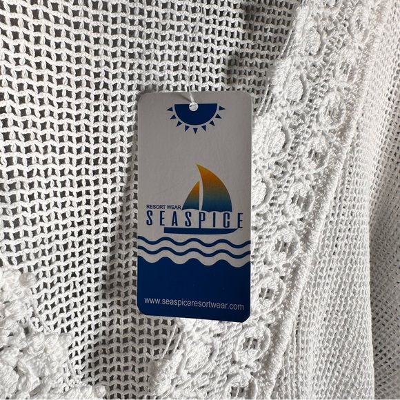 SeaSpice Resort Wear Women’s Cover-up White Size L Beach Tunic - Picture 11 of 13